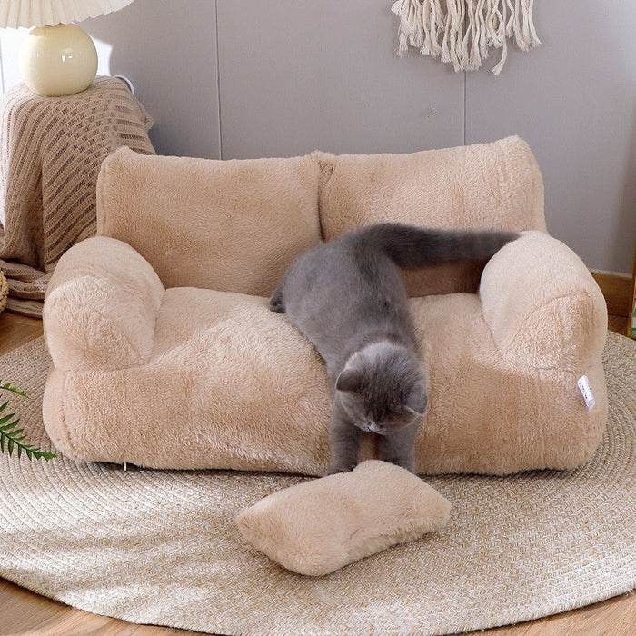 Luxury Cat Bed Sofa Winter Warm Cat Nest Pet Bed