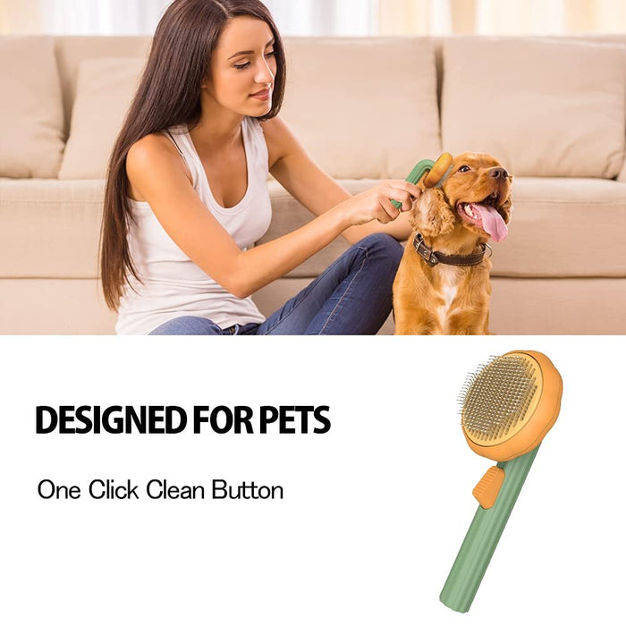 Dogs Cats Puppy Rabbit Cat Brush Grooming Gently Removes Loose Undercoat Mats Tangled Hair Slicker Brush