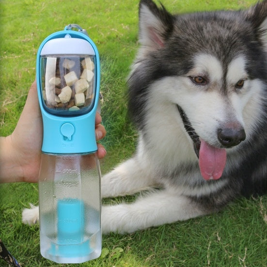 Botella de agua portátil para perros y gatos, comedero, bebedero, dispensador de excrementos, 3 en 1, a prueba de fugas, multifuncional, productos para mascotas